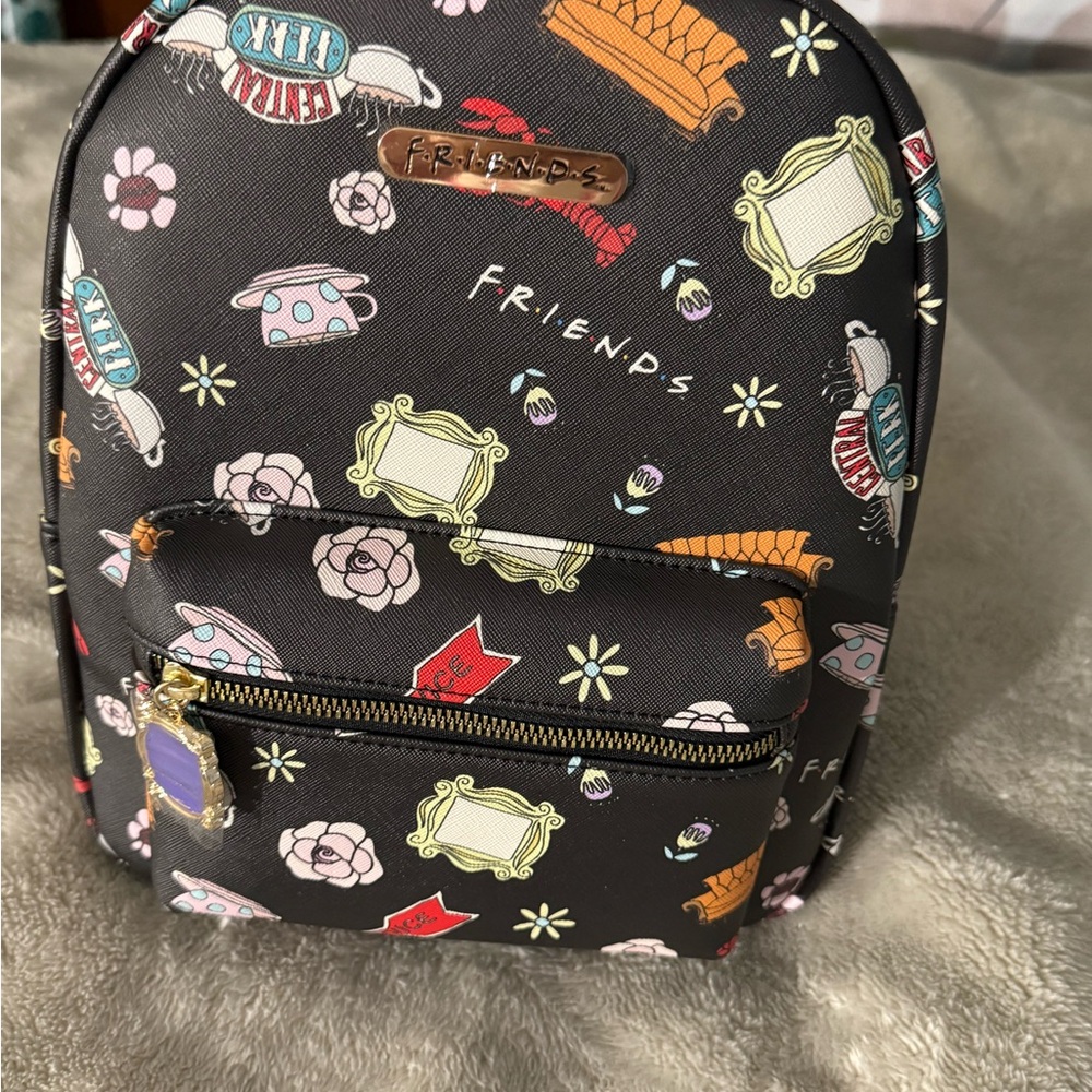 Friends Themed Black Mini Backpack